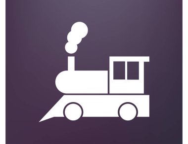 Buharlı lokomotif. Eski demiryolu web simgesi