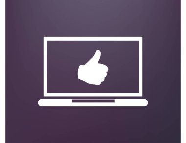 Simge, düz simge vektör çizim vektör başparmak.