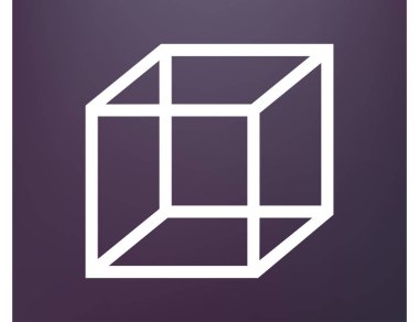 İzometrik küp vektör simgesi. 3D kare işareti. Kutu simgesi