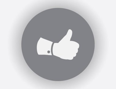 Simge, düz simge vektör çizim vektör başparmak.