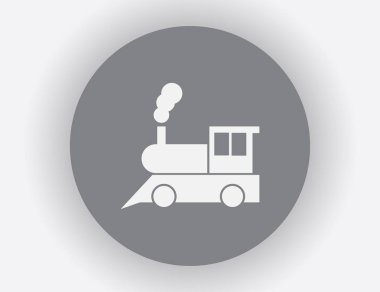 Buharlı lokomotif. Eski demiryolu web simgesi