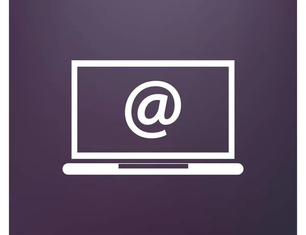 E-Mail im Laptop-Symbol — Stockvektor