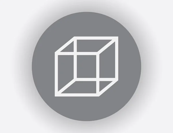 Izometrikus kocka vektor ikonra. 3D-s négyzet alakú jel. Box-szimbólum — Stock Vector