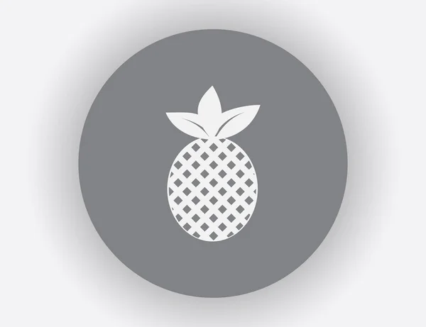 Ananas tropische Früchte. Vektorobjekt. Gesundheitssymbol. — Stockvektor