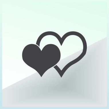 Heart vector icon, Love symbol. Valentine's Day sign clipart