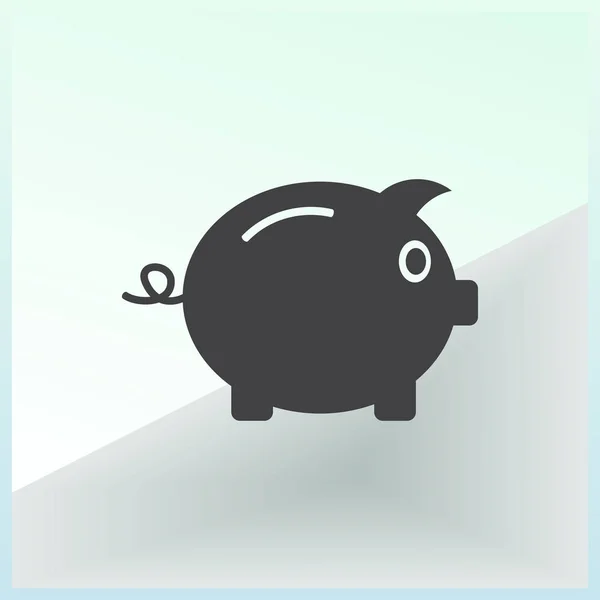 Piggy bank pictogram. Pictograph van moneybox — Stockvector