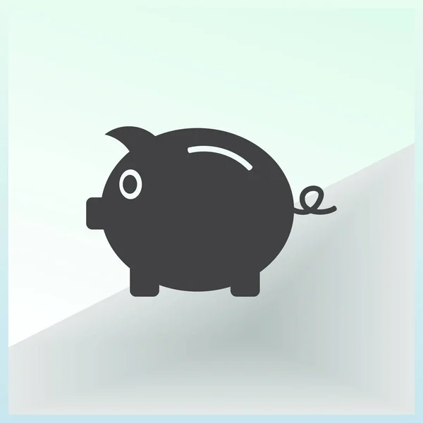 Ícone de banco porquinho. Pictograma de caixa de dinheiro — Vetor de Stock