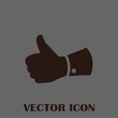 Simge, düz simge vektör çizim vektör başparmak.