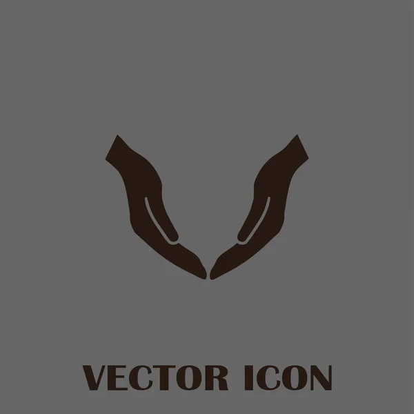 Manos icono vector, diseño plano mejor icono de vector — Vector de stock