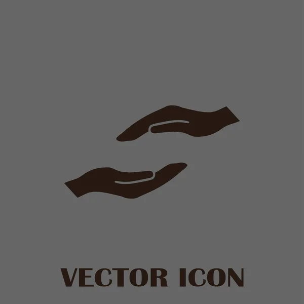 Manos icono vector, diseño plano mejor icono de vector — Vector de stock