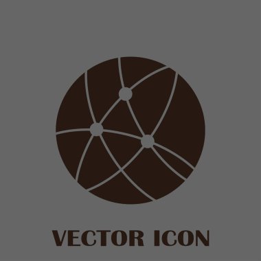 Web sitesi web vektör simgesi. Küre simgesi