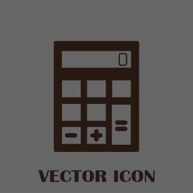 Hesap makinesi simgesi, vektör illüstrasyonu. düz tasarım biçimi.