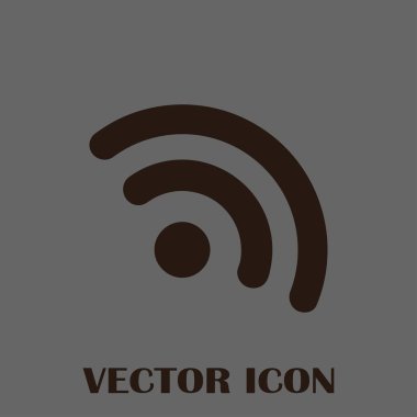 WiFi simge vektör, kablosuz Internet işareti, düz stil grafik ve web tasarımı için
