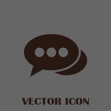 Sohbet simgesi bir arka plan üzerinde izole trendy düz tarzı. Web sitesi tasarımı için konuşma balonu sembolü
