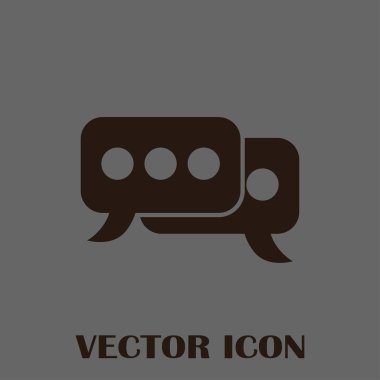 Sohbet simgesi bir arka plan üzerinde izole trendy düz tarzı. Web sitesi tasarımı için konuşma balonu sembolü