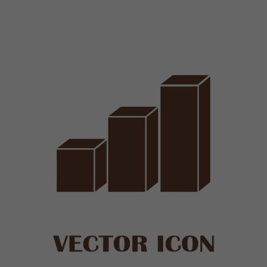 Trendy düz stil grafik simgesini. Web sitesi tasarımı, logo, app, kullanıcı arabirimi için grafik bar sembolü. Vektör çizim, Eps10.