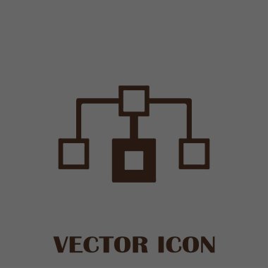 Akış şeması simge vektör.