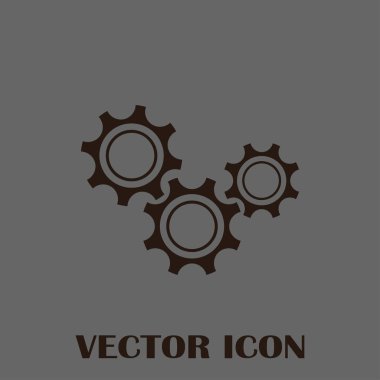 antika arka plan vektör sanat ile dişli simgesini