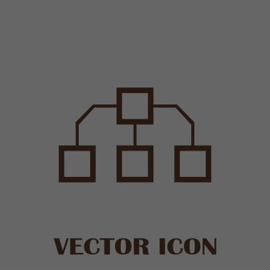 Akış şeması simge vektör.