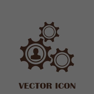 antika arka plan vektör sanat ile dişli simgesini