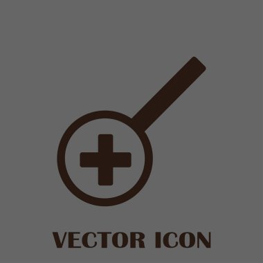 Büyüteç camı. Arama simgesi. Vektör çizim.