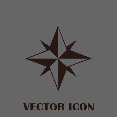 Pusula simgesini düz vektör