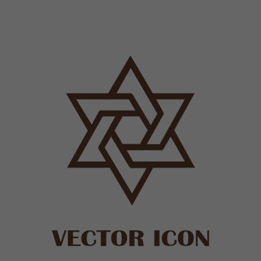 Davut'un yıldızı. Simge vektör