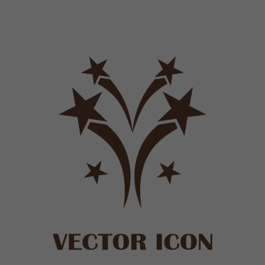 Havai fişek satırı simgesi, anahat vektör işareti