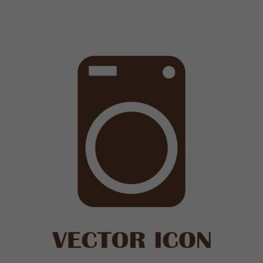 Çamaşır makinesi simgesi. Cihazı vektör simgesi. Çamaşır makinesi simge vektör