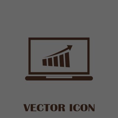 Web vektör simgesi. İş grafiği ile izlemek