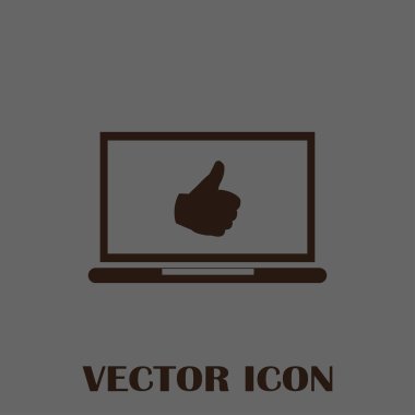 Simge, düz simge vektör çizim vektör başparmak.