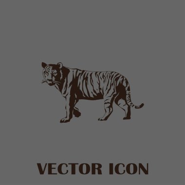 Kaplan siluet, vektör simgesi