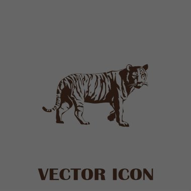 Kaplan siluet, vektör simgesi