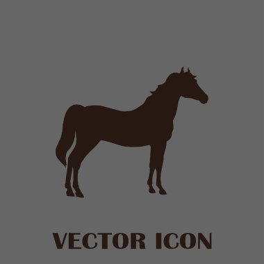 Koşan bir atın vektör silueti
