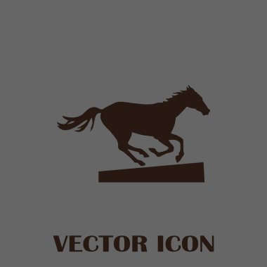 Koşan bir atın vektör silueti