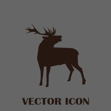 Geyik vektör web simgesi