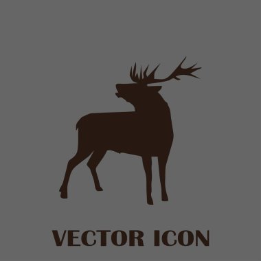 Geyik vektör web simgesi