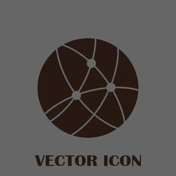 Sitio web vector web Icono. icono globo — Vector de stock