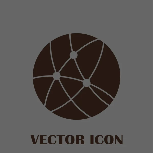 Webseiten-Vektor-Websymbol. Globus-Ikone — Stockvektor