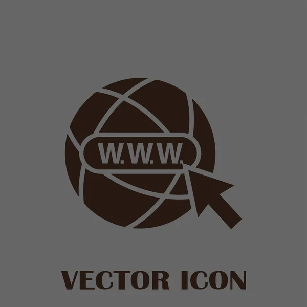 Sitio web vector web Icono. icono globo — Vector de stock