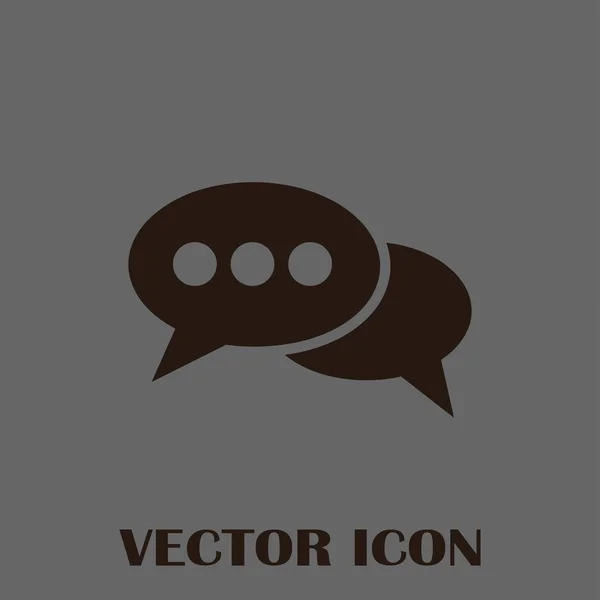 Chat Icono en estilo plano de moda aislado sobre un fondo. Símbolo de burbuja de voz para el diseño de su sitio web — Vector de stock
