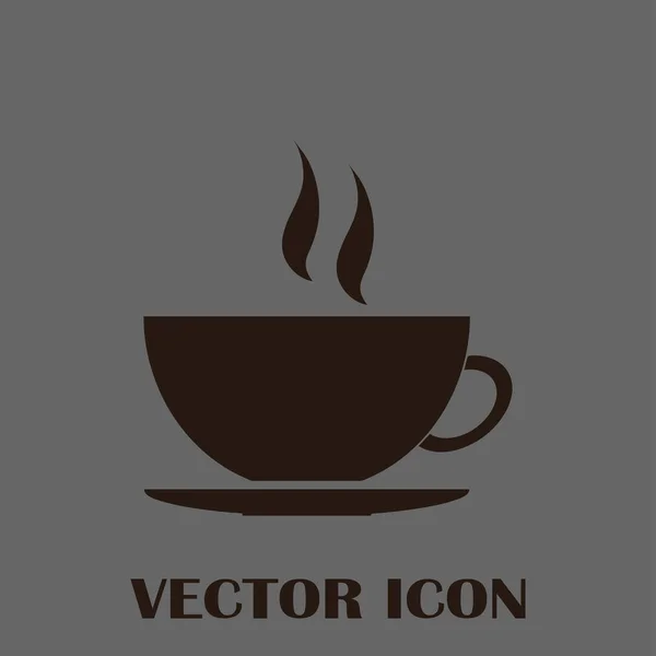 Taza de café vector icono — Vector de stock