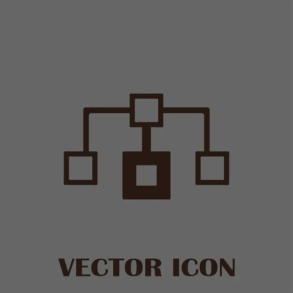 Gráfico de fluxo Icon Vector . — Vetor de Stock