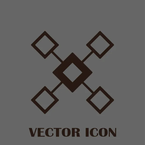 Flytskjema Icon vektor . – stockvektor