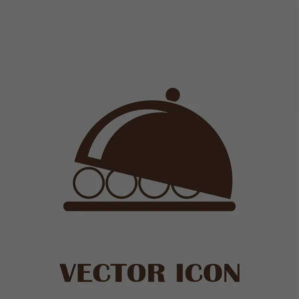 Plato icono vector ilustración . — Vector de stock