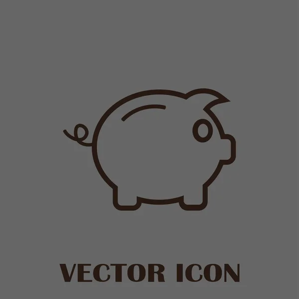 Piggy bank icon. Pictograph of moneybox — Stock Vector