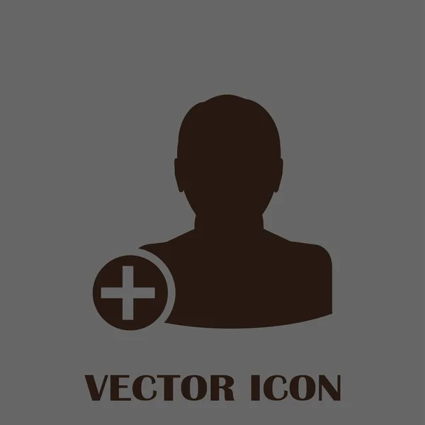 Añadir amigo vector icono — Vector de stock