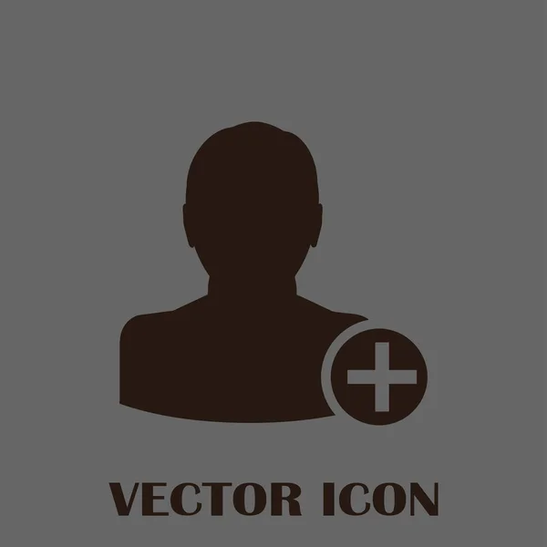 Añadir amigo vector icono — Vector de stock