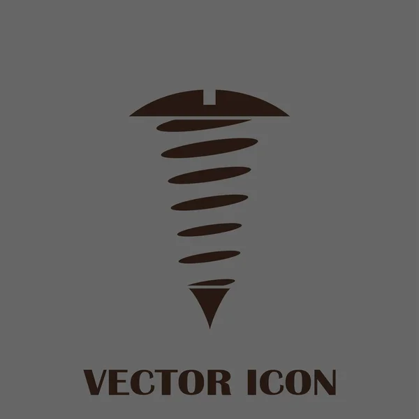 Icono de tornillo. Uno de los iconos web establecidos — Vector de stock