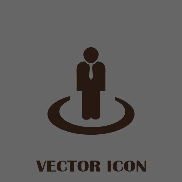 Hombre de negocios vector icono web — Vector de stock